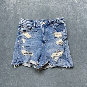 American Eagle Outfitters Next Level Stretch Shorts Womens 12 Blue Denim Cotton